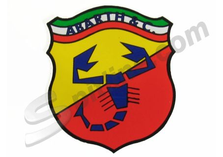 Adesivo in pvc Abarth & C. scudo tricolore per Fiat 500 - Autobianchi A112 ecc.