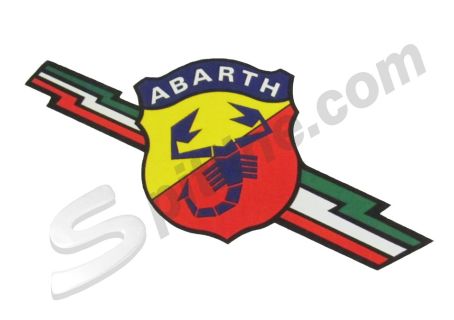 Adesivo Abarth Fulmine tricolore in pvc per Fiat 500 - Autobianchi A112 ecc.