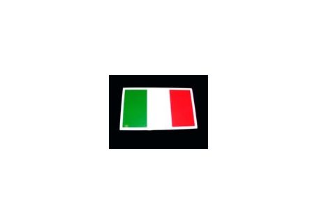 Adesivo in pvc bandiera tricolore cm. 16 x 9,5 per parafanghi Lancia Fulvia HF etc.