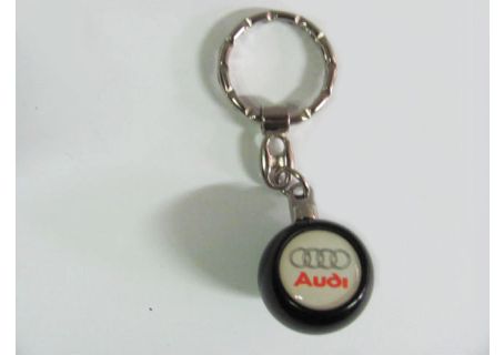 Portachiavi sferico nero logo Audi