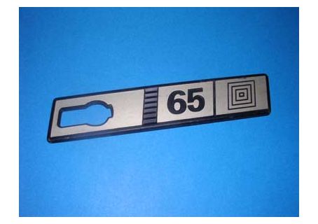 Scritta dorata laterale destra 65 Fiat Ritmo