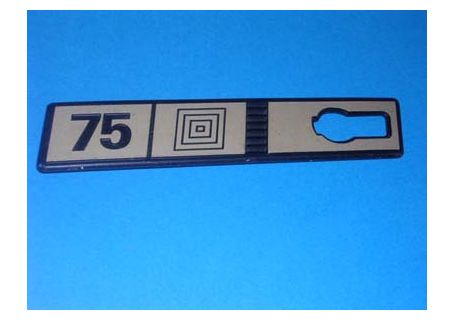 Scritta dorata laterale sinistra 75 per Fiat Ritmo