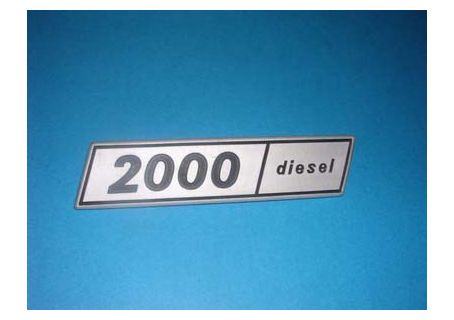 Scritta posteriore 2000 Diesel per Fiat 132