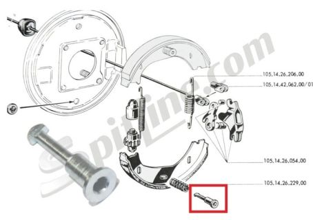 Perno per ganasce freno a mano Alfa Romeo serie Giulia 105/115