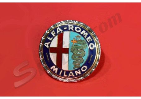 Stemma diam. 55 smaltato Alfa Romeo Milano (perni filettati interasse mm. 27) per 1900, 2000, 2600, Giulietta 
