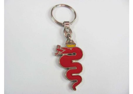Portachiavi con biscione rosso Alfa Romeo