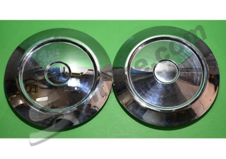 Coppia borchie ruota cromate usate Fiat 238 1^ serie