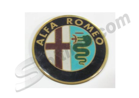 Stemma adesivo con logo Alfa Romeo diam. 50 per borchietta coprimozzo cerchio ruota