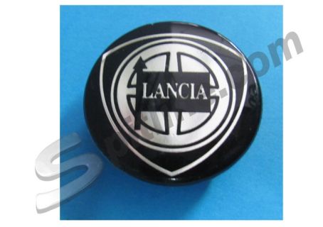 Borchietta coprimozzo nere diam. 50 per cerchio ruota Lancia Delta, Prisma, Y, Kappa, Dedra, Thema