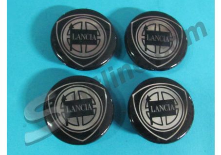 Serie 4 coppette coprimozzo blu diam. 50 per cerchi ruota Lancia Delta, Prisma, Y, Kappa, Dedra, Thema