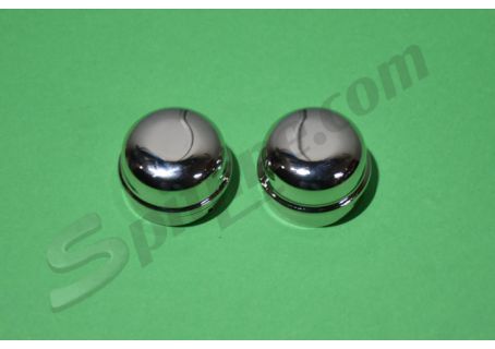 Coppia borchiette coprimozzo cromate per Fiat 500, 126