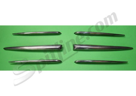 Serie 6 baffi in alluminio per frontale Fiat 600, 600D