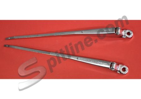 Coppia bracci tergicristallo cromati Alfa Romeo Duetto Spider ('70-'85) - Per vetture che montano tergicristalli con movimento parallelo