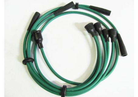 Serie cavi candele verdi Fiat 124 Sport, Coupé, Spider 1600/1800 ('67-'79) con spinterogeno nel basamento