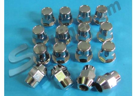 Serie 16 dadi in ottone cromato per cerchi ruota in lega Campagnolo Lancia Fulvia HF