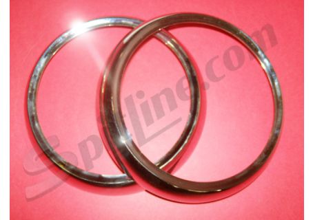 Coppia cornici faro in acciaio Alfa Romeo Giulietta Sprint 1^ serie ('55-'58)
