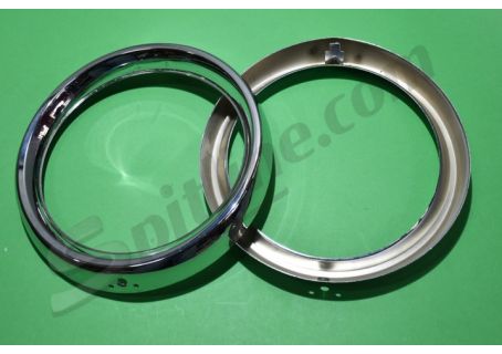 Coppia cerchi faro Fiat 1100 D 2^ serie ('65 →)
