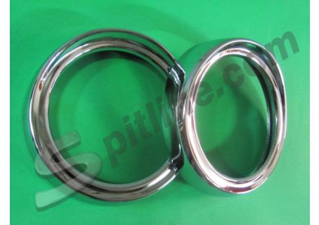 Coppia cerchi faro cromati Fiat 600 D
