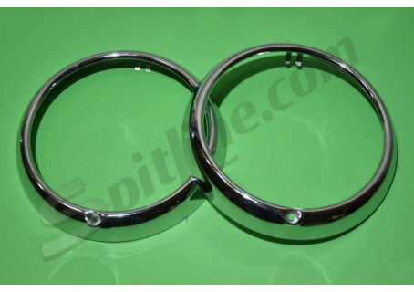 Coppia cerchi faro (senza visiera) Fiat 1100/103 (diam. est. mm 190 circa)