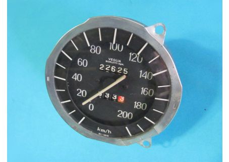 Strumento tachimetro contachilometri Veglia Borletti usato (200 km/h) Lancia Flavia 1800 Coupè
