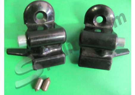 Coppia pulsanti scorrivetro in plastica nera Fiat 500 Giardiniera