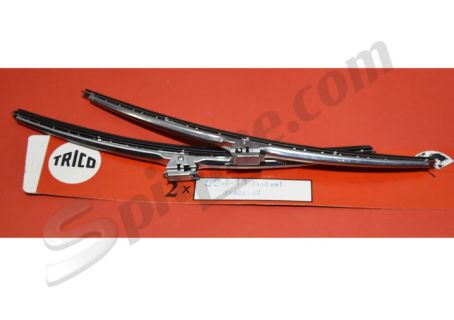 Coppia spazzole tergicristallo inox (per braccetto ad U) Carello Trico mm 330 per Alfa Romeo Giulia 105, GT e Duetto (1^ serie)