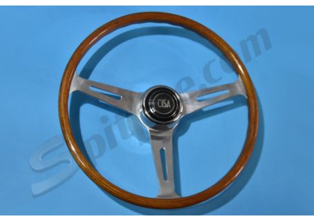 Volante usato Cisa corona in legno diam. 380 con mozzo per Lancia Fulvia e Flavia ('71→)
