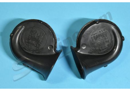 Coppia trombe elettromagnetiche bitonali 12V usate Fiamm CTP