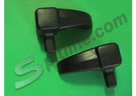 Coppia maniglie in plastica nera deflettori Fiat 126 Personal, Black, Brown