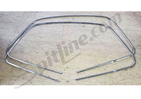 Coppia modanature raschiavetro in alluminio per portiera Fiat 500 C Topolino