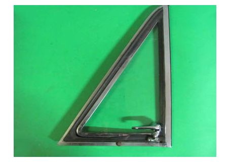 Deflettore destro completo (vetro, guarnizione,cornice mod. senza perno filettato,telaio, galletto) Fiat 1100