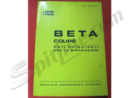Dati principali per le riparazioni Lancia Beta Coupé (11/'74)