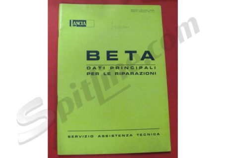 Dati principali per le riparazioni Lancia Beta