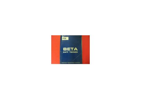 Catalogo dati tecnici Lancia Beta Berlina-Coupé-Spider-HPE