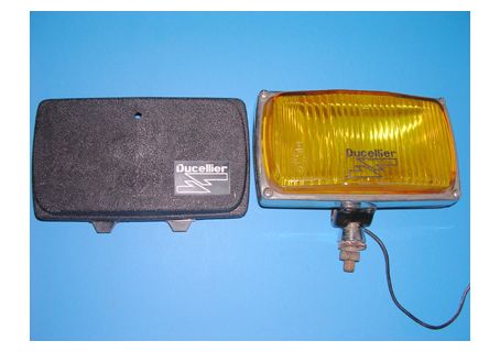 Faro aggiuntivo fendinebbia usato Ducellier bordo cromato - retro nero