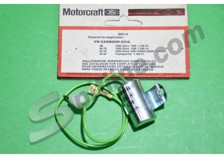 Condensatore Motorcraft EDC 41 Volkswagen-Karmann-Ghia 1200 ('60→), 1300 ('65-'70), 1500,1500N, 1500A ('63-'70), Transporter 1500 ('64-'67)