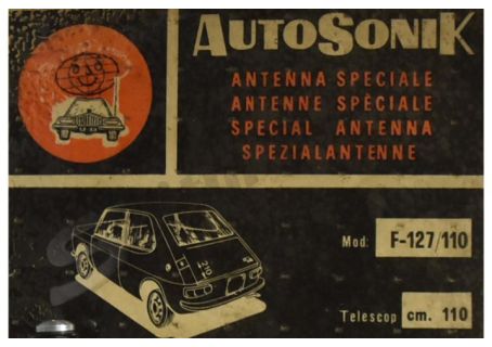 Antenna telescopica manuale cromata Fiat 127
