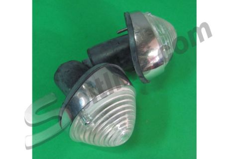 Coppia fanali anteriori con cuffie Fiat 500D