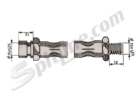 Tubo flessibile freno posteriore mm 295 Fiat 1300/1500