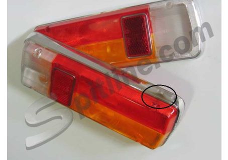 Coppia plastiche fanali posteriori Olsa con catadiottri Alfa Romeo Giulia Super 1600 ('65-'71), Giulia Super 1300/1600 ('72-'74), Giulia Nuova Super ('74-'77)