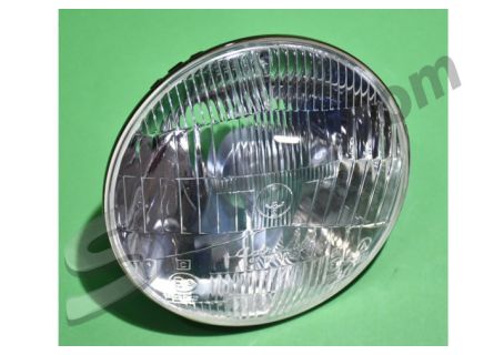 Faro anabbagliante Carello con coprilampada chiaro Lancia Flavia Coupè, Fiat 850 Sport Coupè (03/'71→), 124 Special (→'70), 124 Sport Coupè ('69→), 1300/1500 (→'65), 600/850 Familiare, 2300 Berlina, Alfa Romeo 1750 Zagato