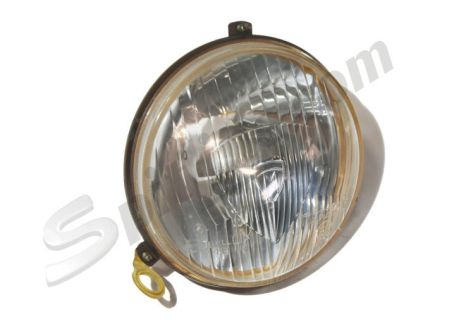 Faro asimmetrico Marchal con coprilampada senza luce di posizione Simca 1000, Ferrari vecchi modelli (guarnizione interna ingiallita)