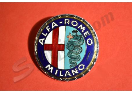 Stemma anteriore smaltato diam. 55 Alfa Romeo Milano per Giulietta, Giulia (anni '60)