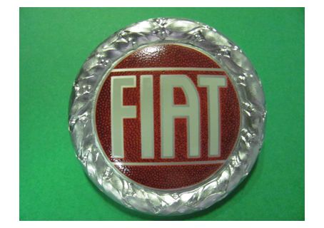 Fregio FIAT diam. mm.57 in alluminio (2 perni lisci di fissaggio) per Fiat 850 Coupè, Spider - Fiat 128/S, 128 Sport Coupè