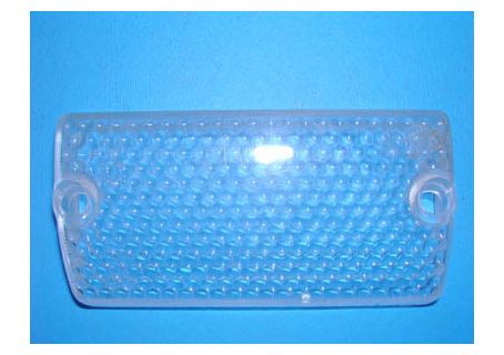 Vetrino bianco fanale freccia anteriore sinistra Autobianchi A112 1^-2^-3^ serie '69-'77 (foro largo per vite in plastica)
