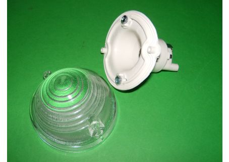 Fanale freccia anteriore completo di supporto in plastica Fiat 500F/L, 600E