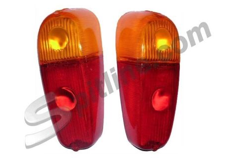 Coppia plastiche fanali posteriori Fiat 600 2^ serie (o modifica Fiat 500 Topolino)