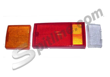 Serie plastiche fanale posteriore sinistro Fiat 124 Spider 2^ serie ('69-'79)