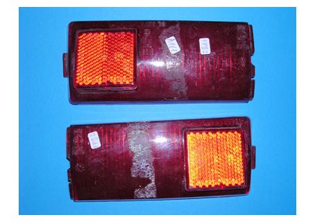 Coppia plastiche rosse inferiori fanale posteriore Autobianchi A111