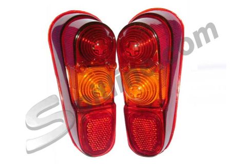 Coppia plastiche fanali posteriori Renault R4 4^ serie ('82→)